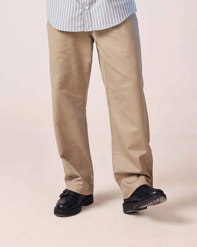 Brown Relaxed Twill Trouser