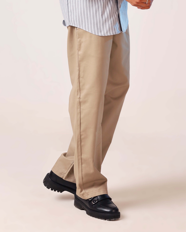 Brown Relaxed Twill Trouser
