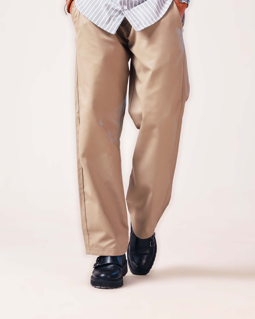 Brown Relaxed Twill Trouser