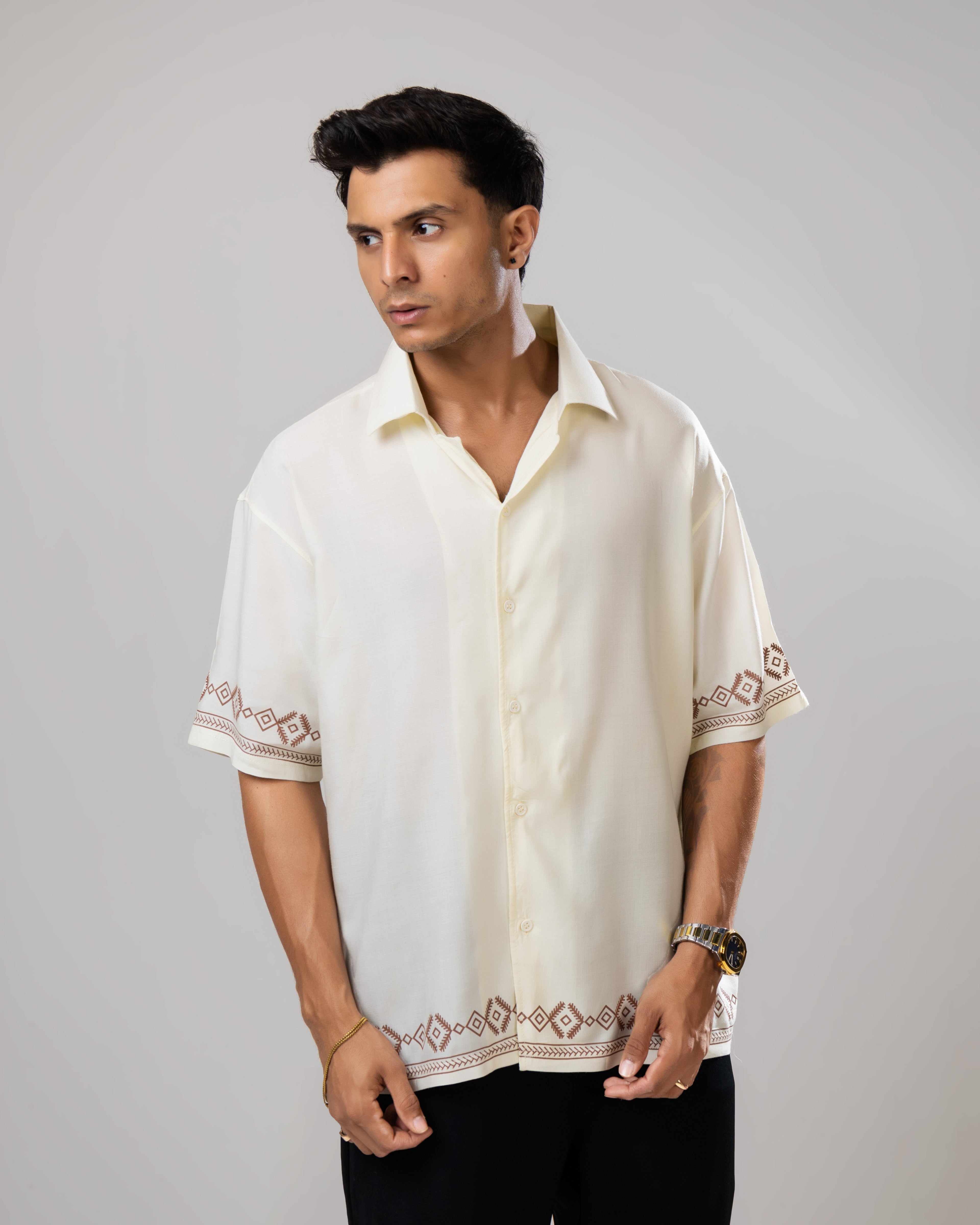 Cream Linen Shirt