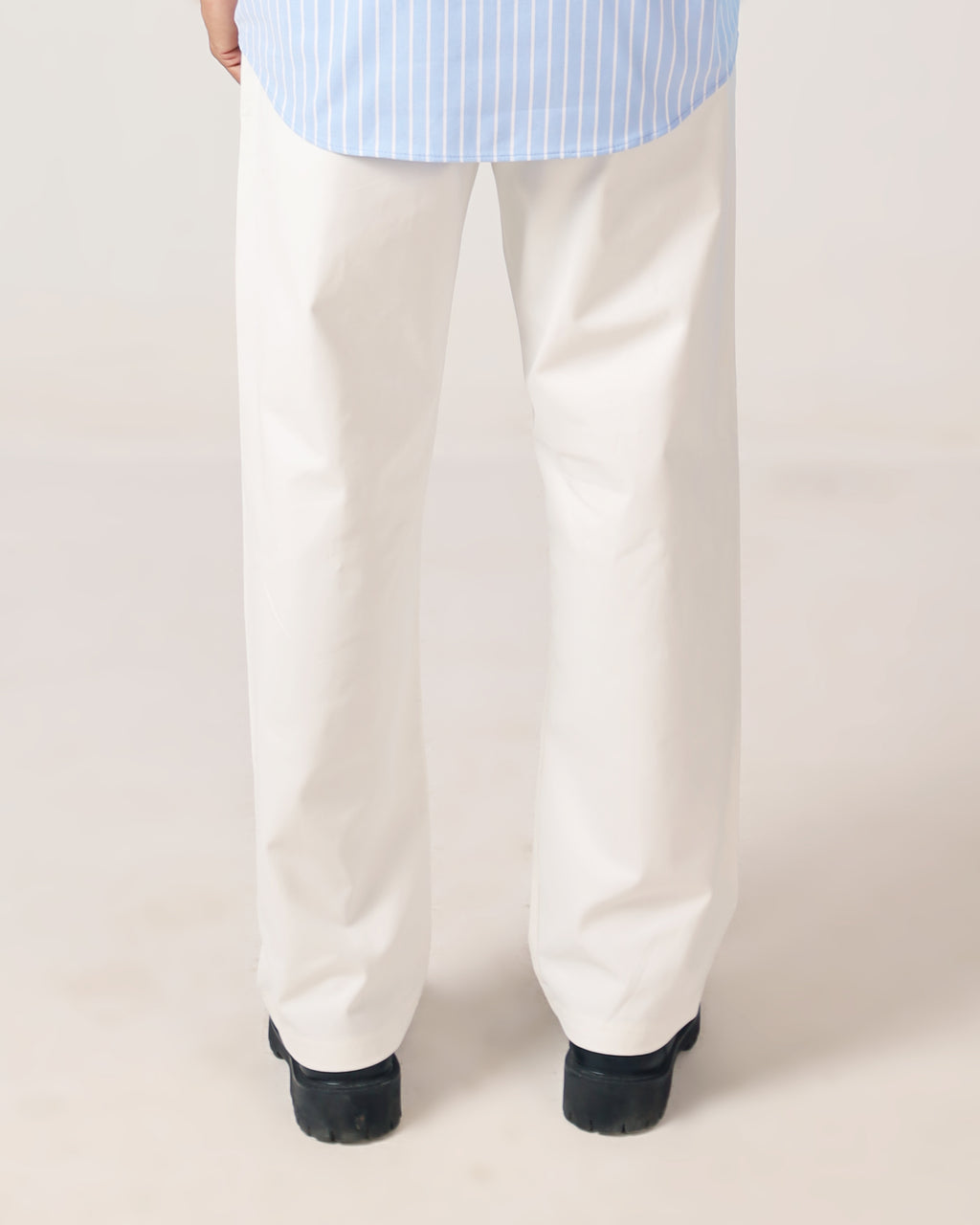White Relaxed Twill Trouser